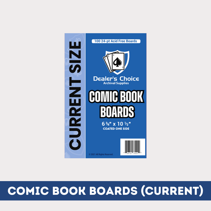 COMIC BOOK BOARDS - CURRENT SIZE