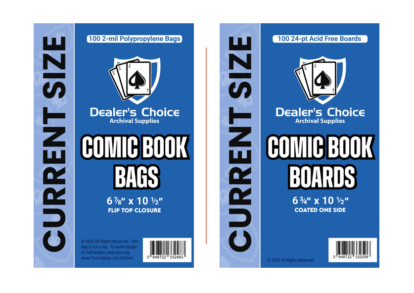 DEALER'S CHOICE COMIC BOOK BAGS & BOARDS (SILVER) – Gemini Comic Supply