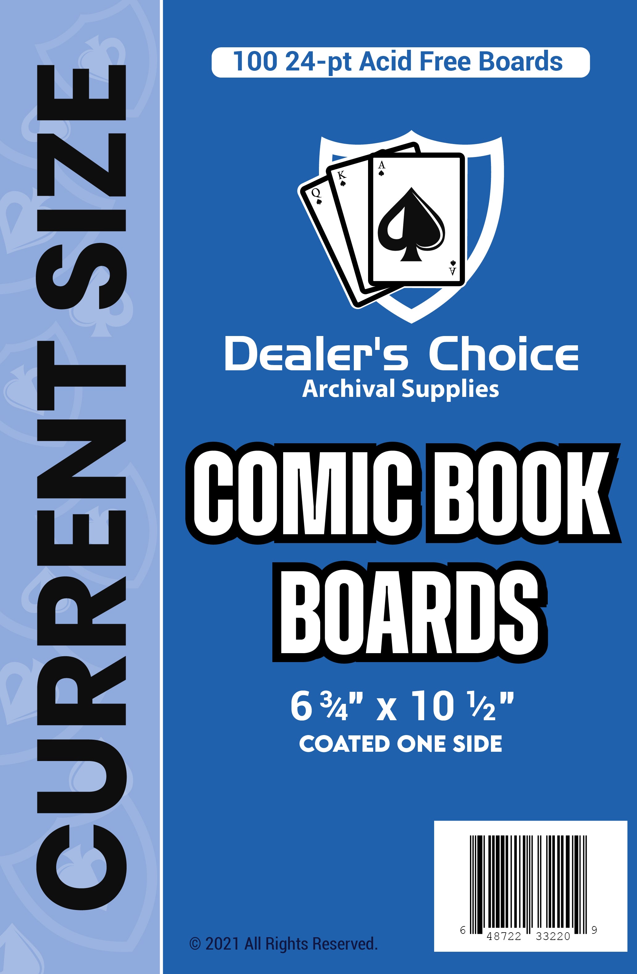 Comic Book Boards, 24PT, 100 count –