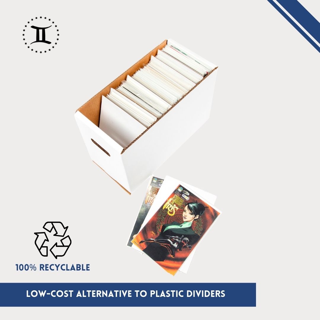SHORT THICK-GRIP COMIC STORAGE BOX & DIVIDER PADS BUNDLE