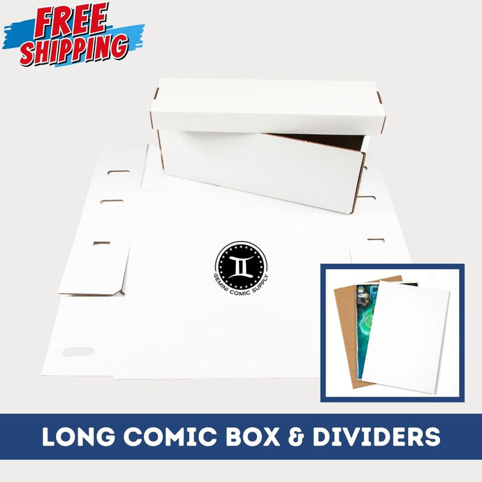 LONG THICK-GRIP COMIC STORAGE BOX & BOX DIVIDER PADS BUNDLE