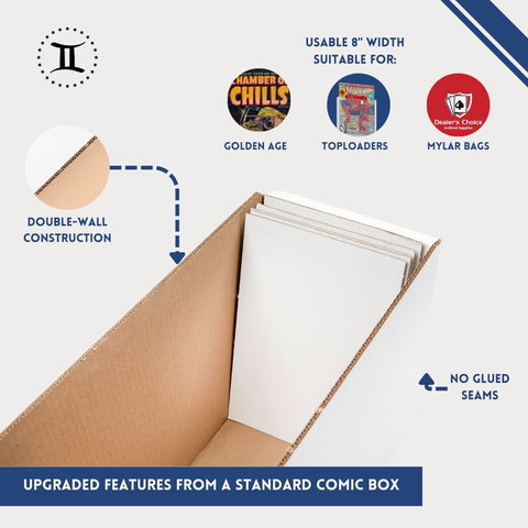 SHORT THICK-GRIP COMIC STORAGE BOX & DIVIDER PADS BUNDLE