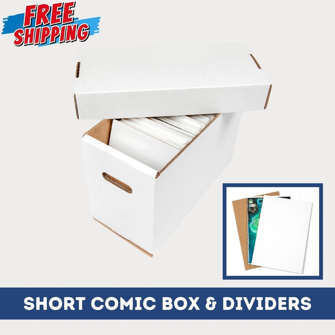 SHORT THICK-GRIP COMIC STORAGE BOX & DIVIDER PADS BUNDLE